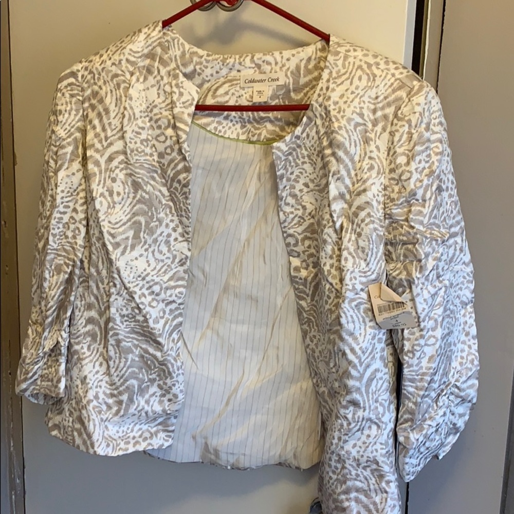 Animal Jacquard Blazer Coldwater Creek NWT